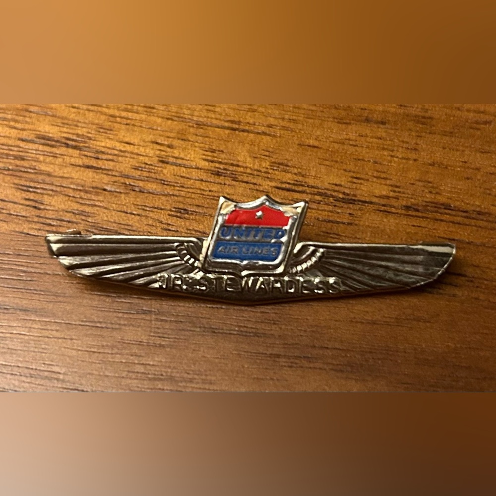 United Airlines Jr. Stewardess pin from the 1950’s. Really good condition